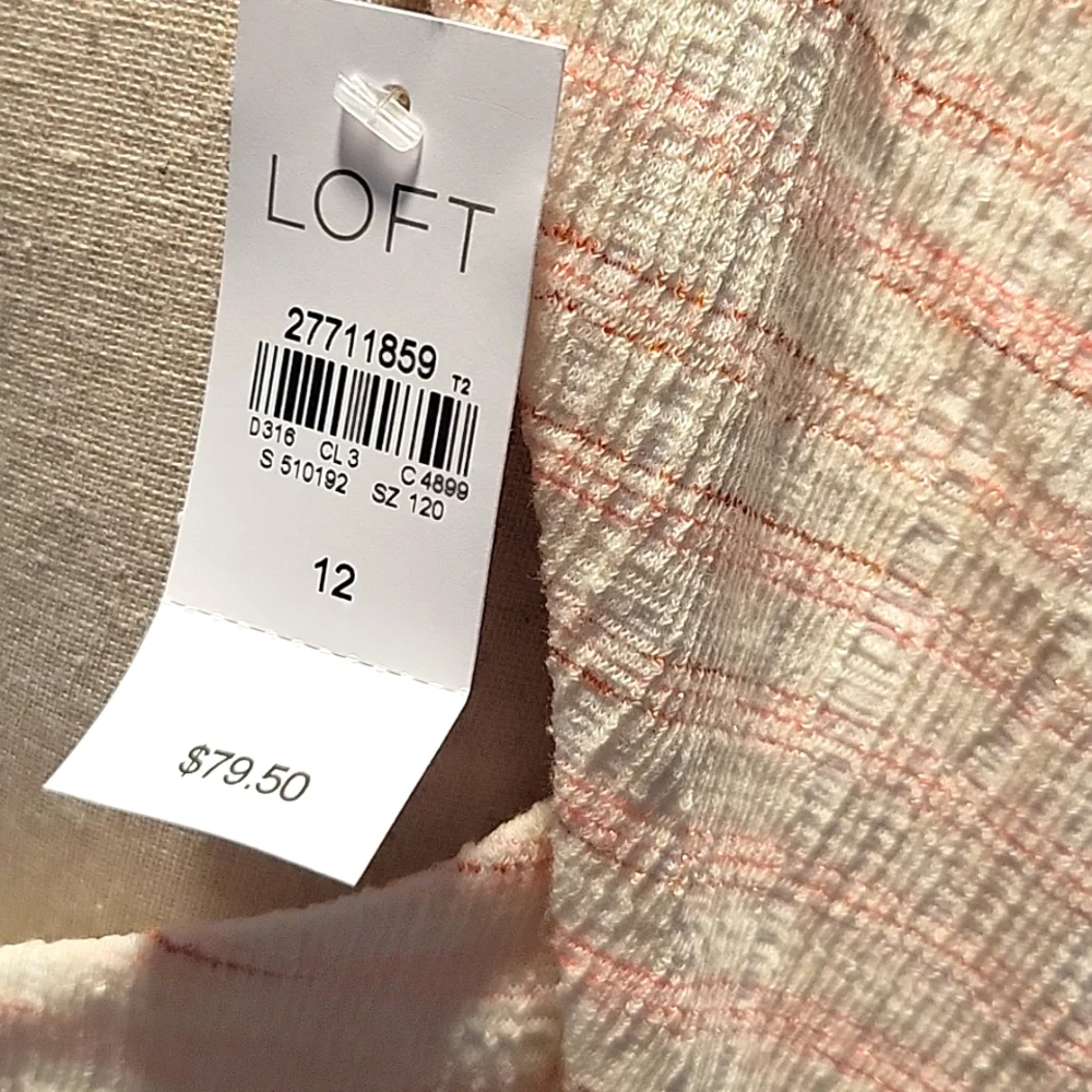 NWT LOFT CROSS-BACK DRESS - Picture 4 of 4